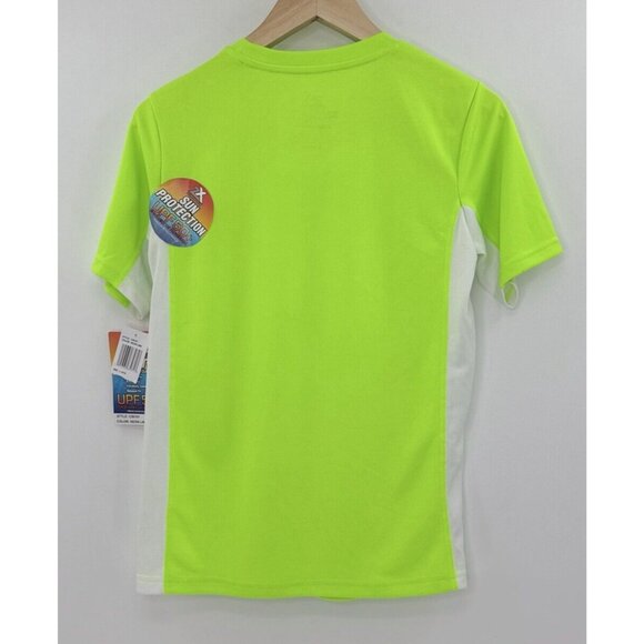 NWT ZeroXposur Boys Rash Guard Swim Shirt NWT UPF 50 Neon Size L 14/16 - Picture 2 of 9